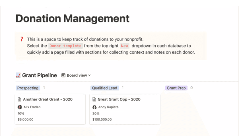 寄付金管理テンプレート製品画像