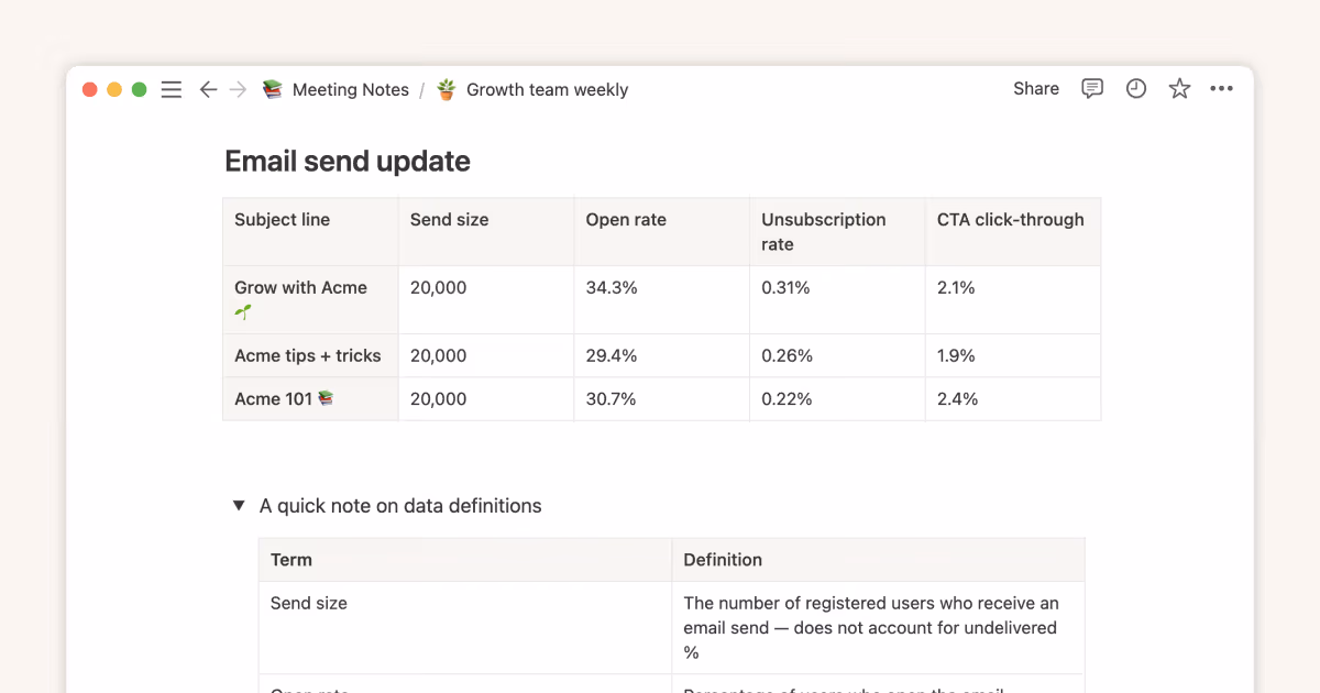 Notionのページでシンプルテーブルを最大限に活かす方法(そして適さない場面)