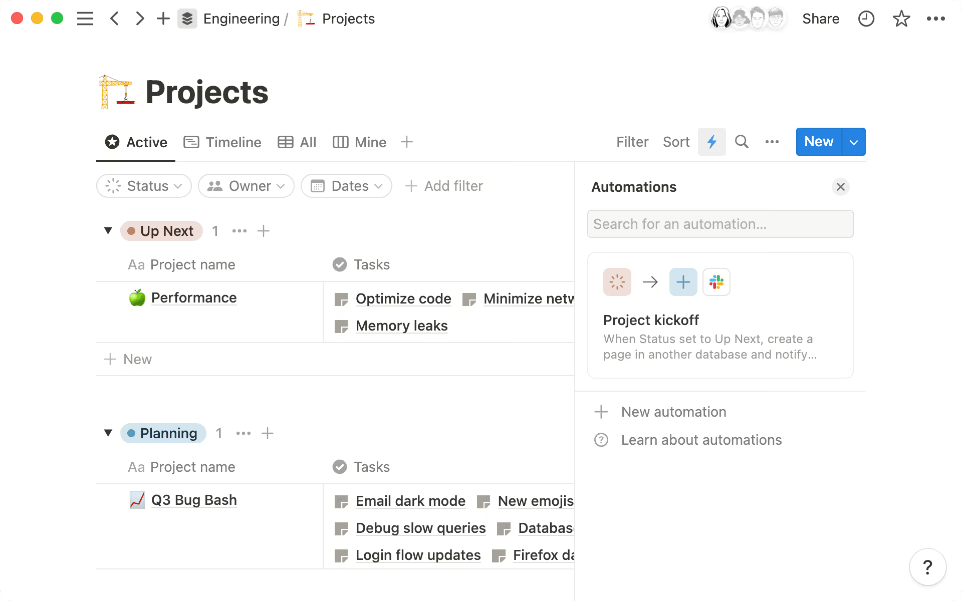 Notion’s project management workflows